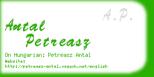 antal petreasz business card